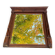 Henri II mirror in solid oak, 90x117cm, 19th century
