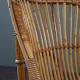 Rattan armchair with armrests 1950