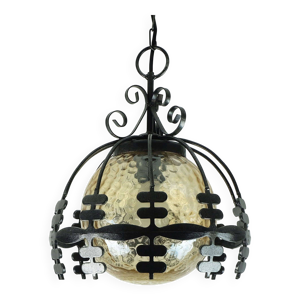 suspension en verre ambré