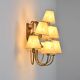 Wall sconce with nine arms in brass, France, circa 1950.