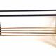 Magazine holder coffee table 1960s smoked glass, metal and brass Width 94.2 cm