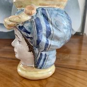 Ceramic Moorish head vase Caltagirone Sicily