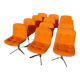 Set of 12 vintage Steelcase Strafor office chairs by Randall Buck
