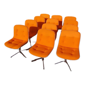Set of 12 vintage Steelcase Strafor office chairs by Randall Buck