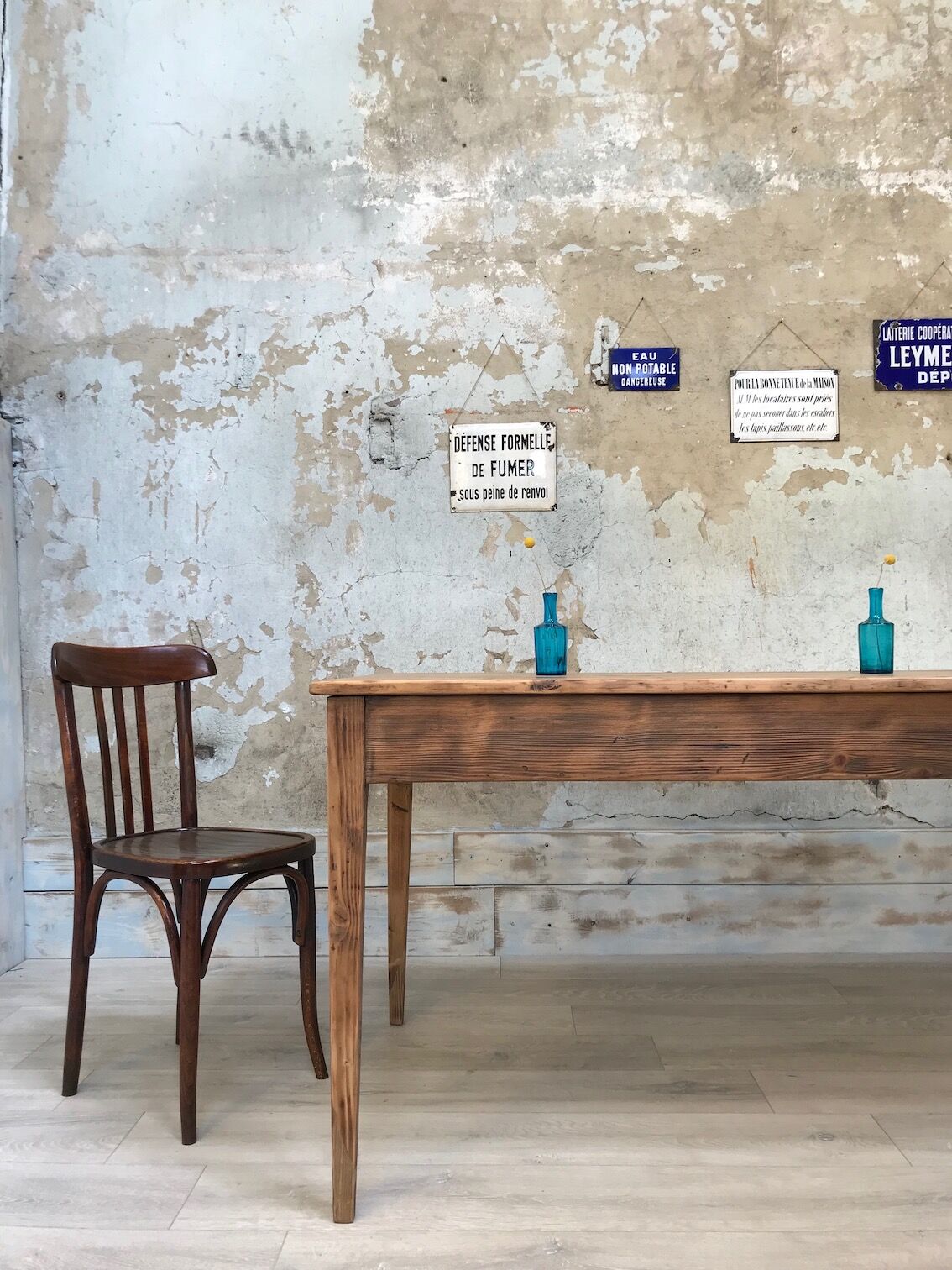 Vintage pine farm table