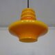 Orange glass ceiling light from Doria, Germany, 1960s.