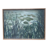 Painting on plywood "water lilies"