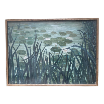 Peinture sur contreplaqué "nénuphars"