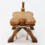 Vintage camel saddle stool, 1960s