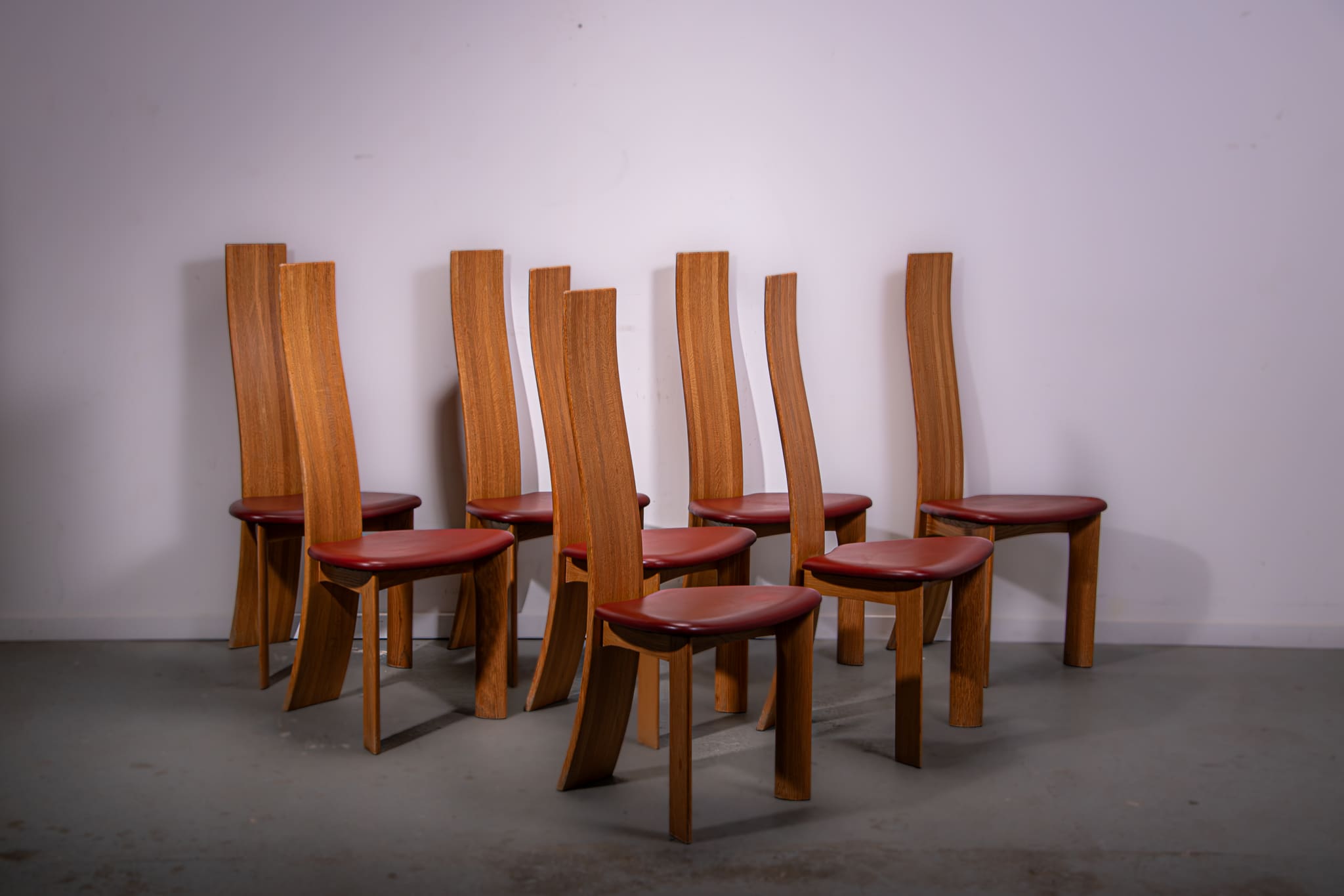 8 chaises Iris par Bob Van den Berghe pour Van den Berghe – Pauvers