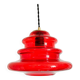 Suspension en verre rouge vintage