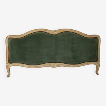 Petite tête de lit, style Louis XV, vert argile et bois