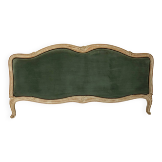 Petite tête de lit, style Louis XV, vert argile et bois