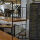 Shelf on legs with 5 teak veneer shelves from 1970.