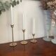 Scandinavian vintage brass candle holders
