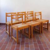 6 Maison Regain straw chairs