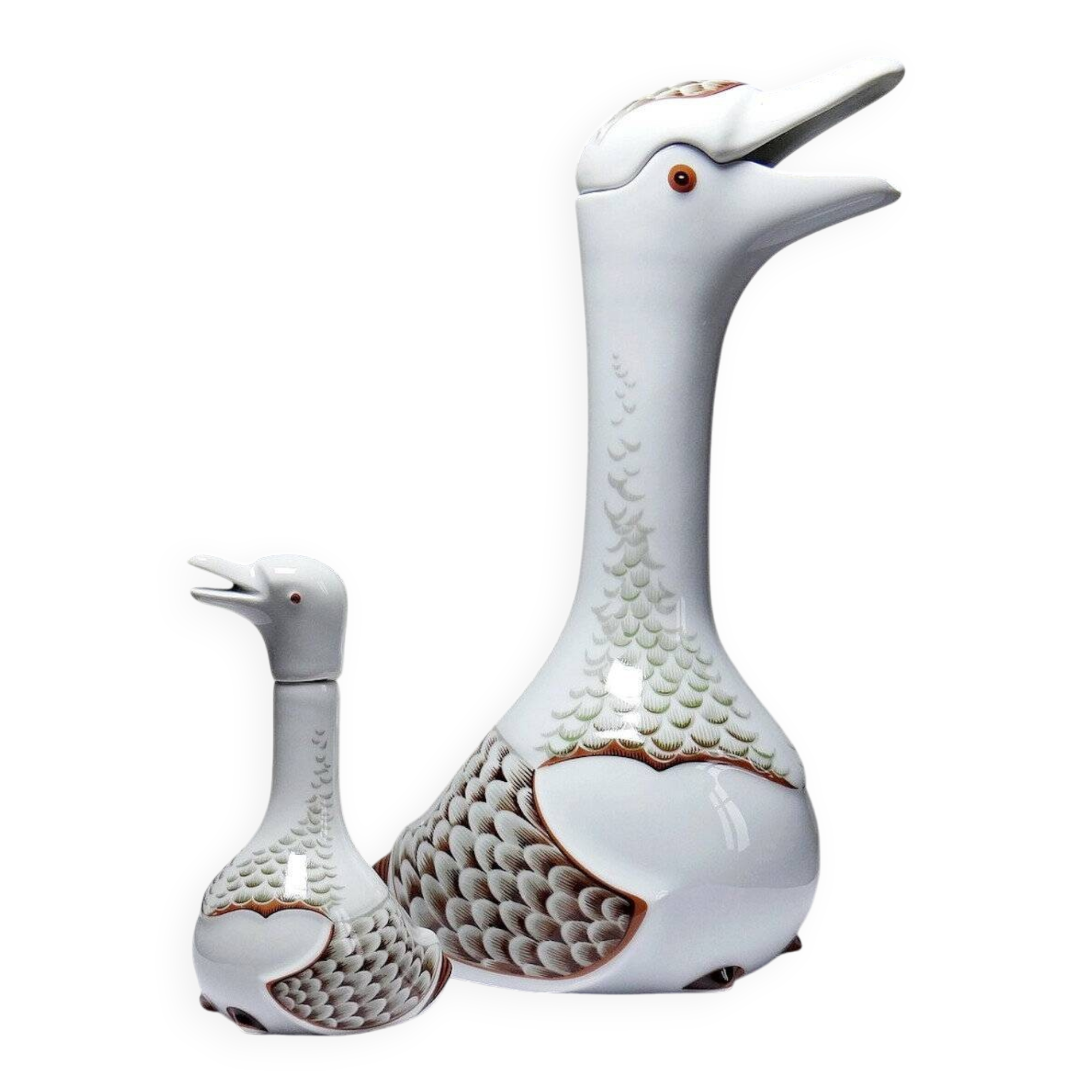 Vintage 80s Haviland Castel decanter & miniature duo from Sandoz for Chabot