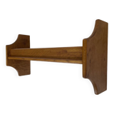 Vintage wooden wall shelve rack bookshelf in oak