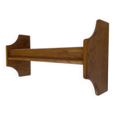Vintage wooden wall shelve rack bookshelf in oak