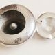 Hammered aluminum ashtray with lid for cigars and cigarettes