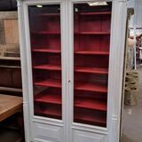 Bookcase in patinated oak