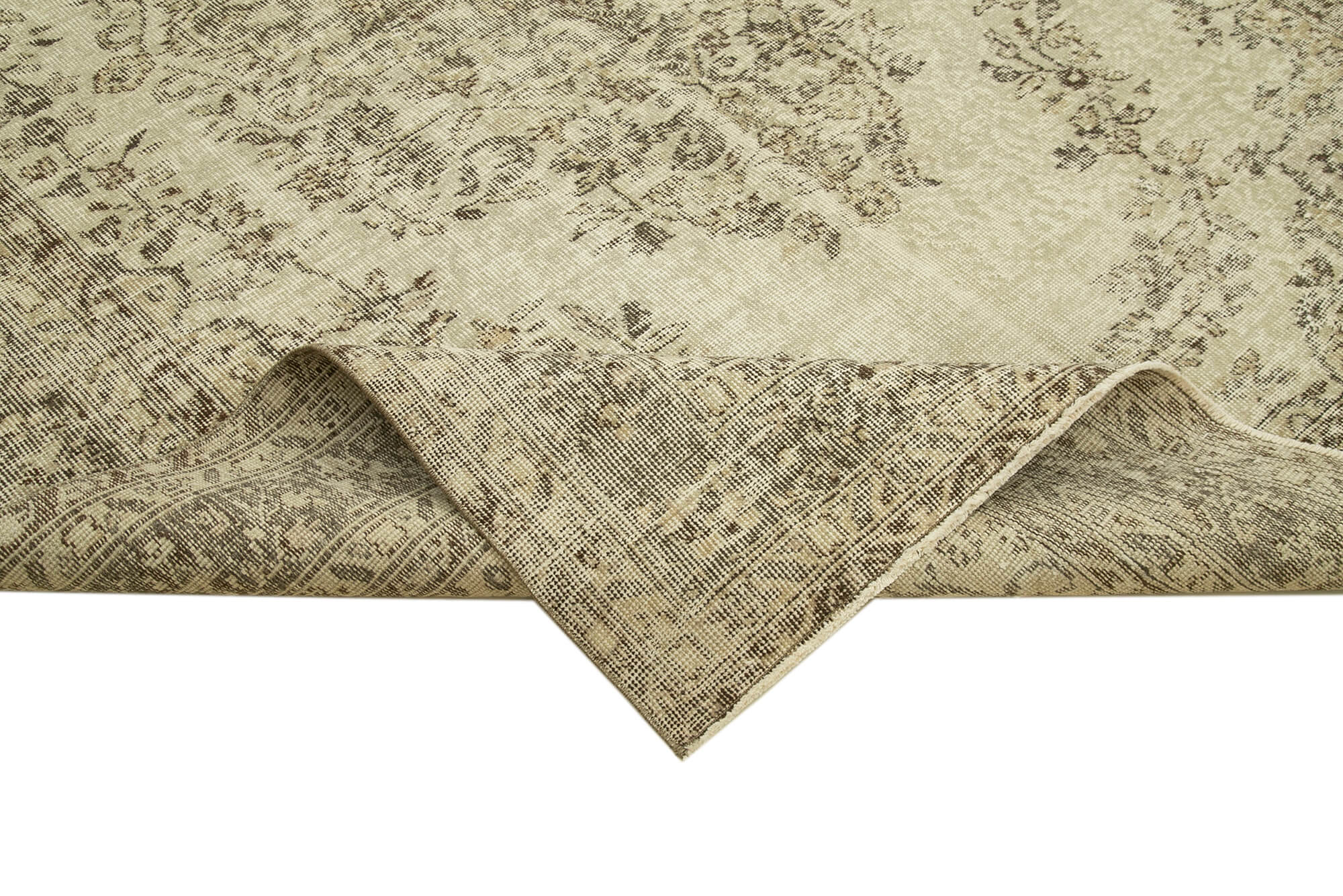 Hand-knotted unique turkish beige rug 200 cm x 300 cm