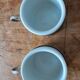 Vintage espresso cups. Porcelain and removable metal stand.