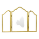 Vintage Triptych Mirror Gold Leaf Gilded Hollywood Regency 86cm