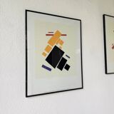 Set of 3 frames with Casimir Malevic lithographs