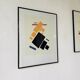 Set de 3 cadres avec lithographies Casimir Malevic
