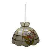 Suspension en nacre papillon et laiton vintage 31 cm
