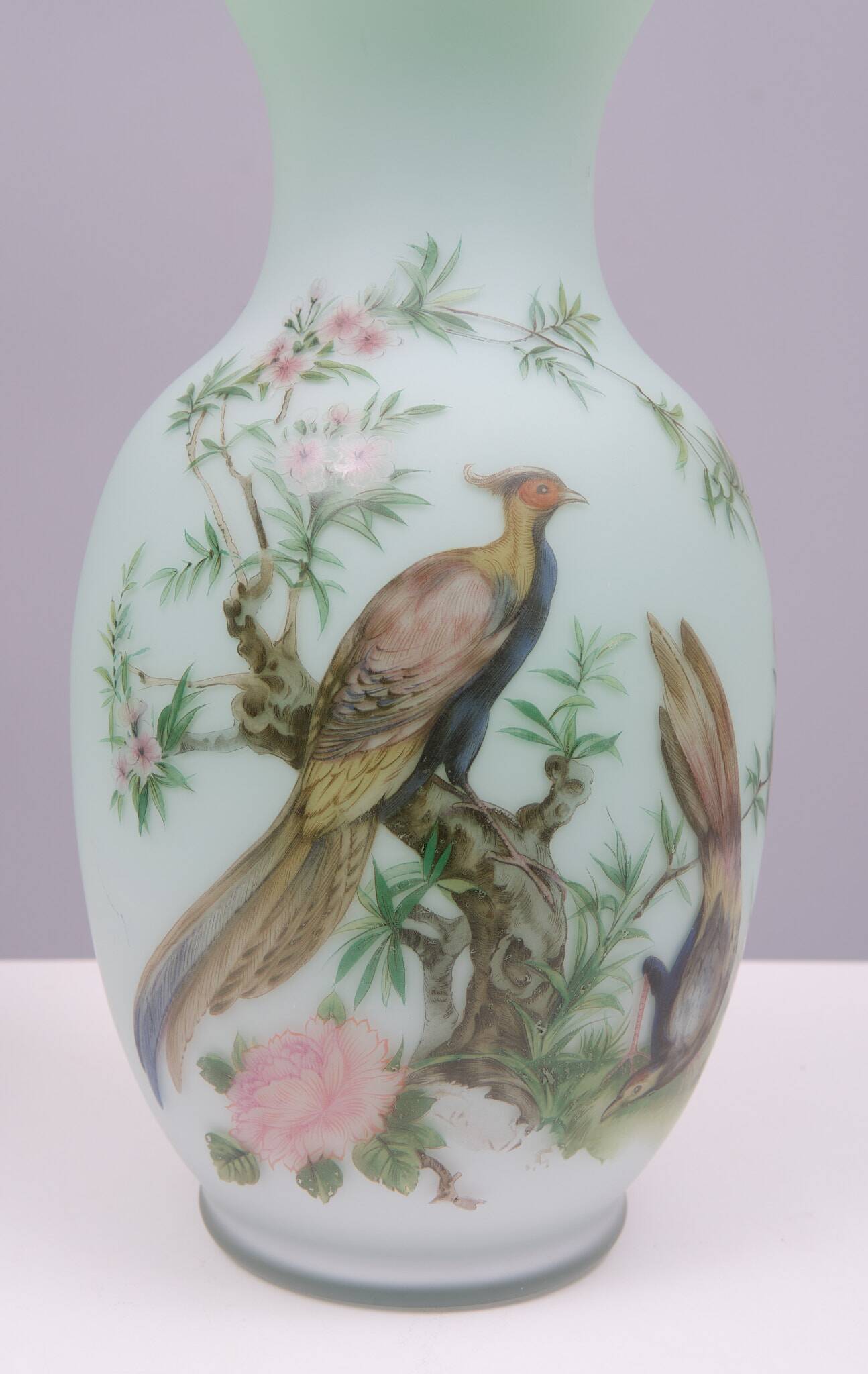 Norleans - Made in Italy - Opaline Glass Hand Painted Vases