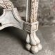 Louis XVI style console in carved wood beige patinated above gray marble