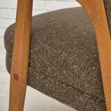 1960s, Danish armchair, furniture wool/cotton fabric, teak wood.
