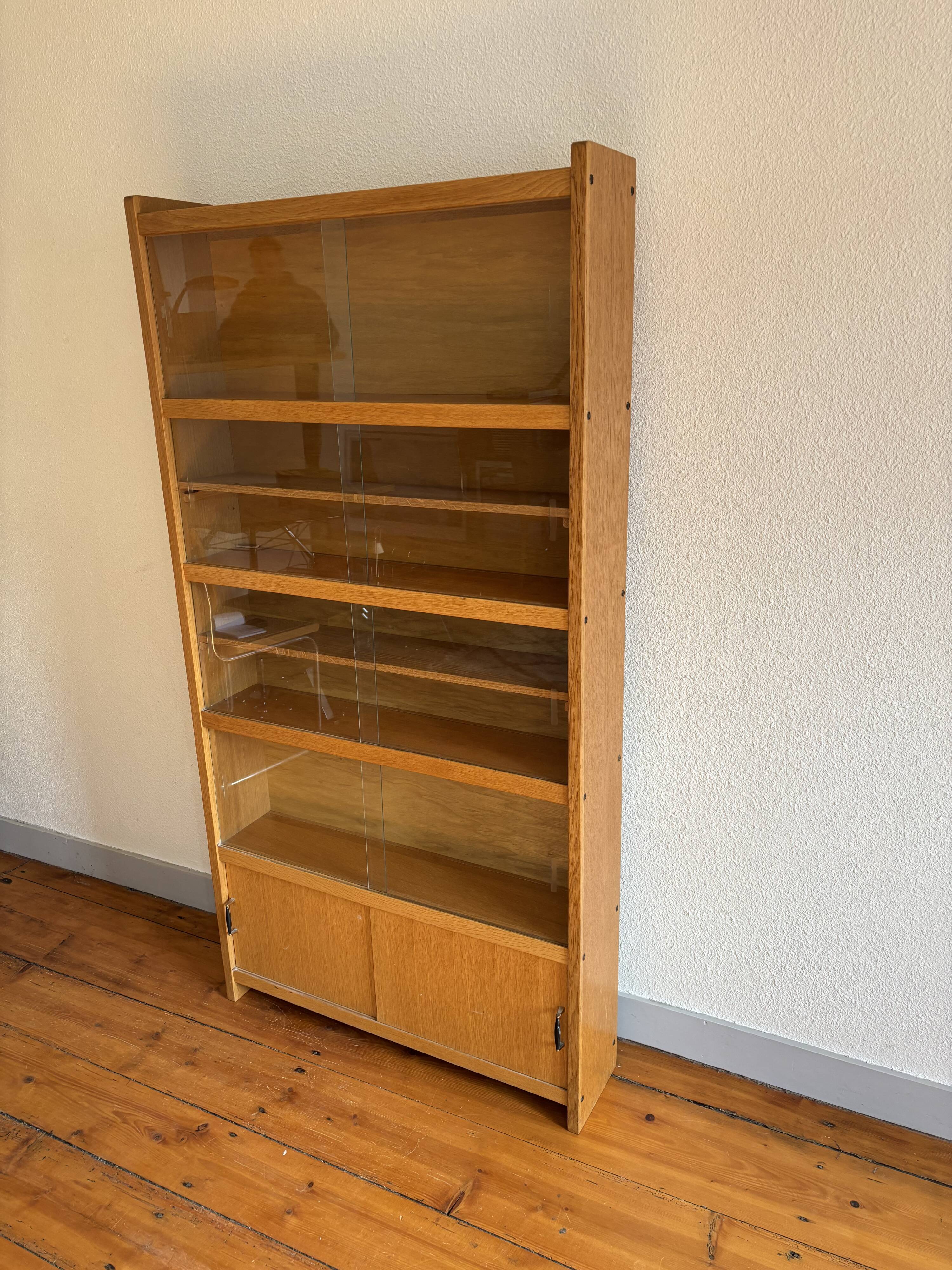 Vintage wooden bookcase from the 1960s