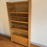 Vintage wooden bookcase from the 1960s