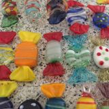 21 Murano glass candy knife holders
