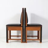 8 Art Deco modernist chairs in oak by Fa. Randoe Haarlem, 1920