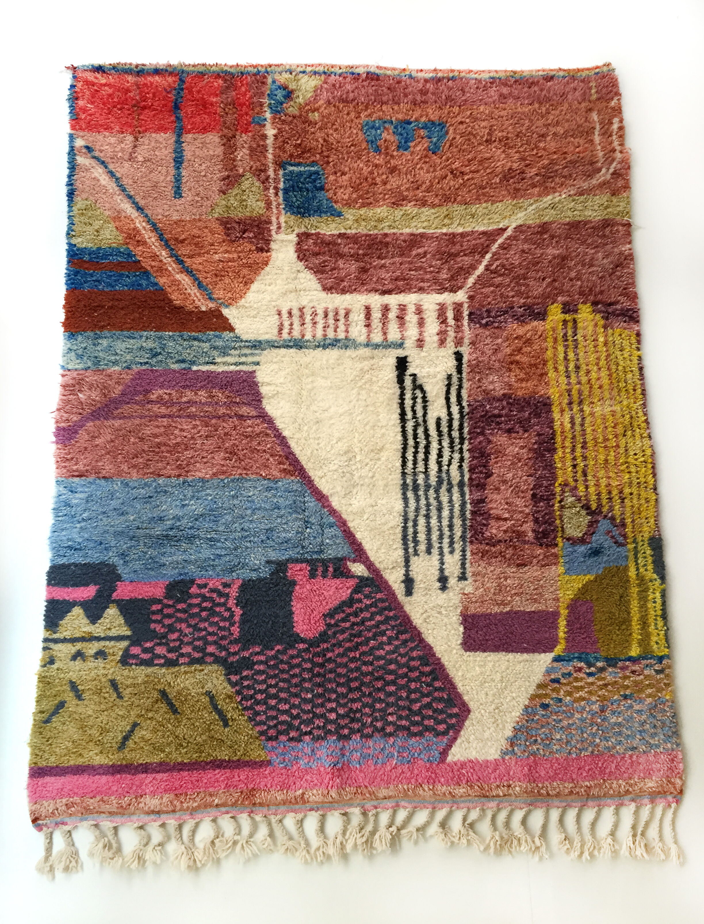 Moroccan Berber carpet Beni Ouarain multicolored 289x204cm