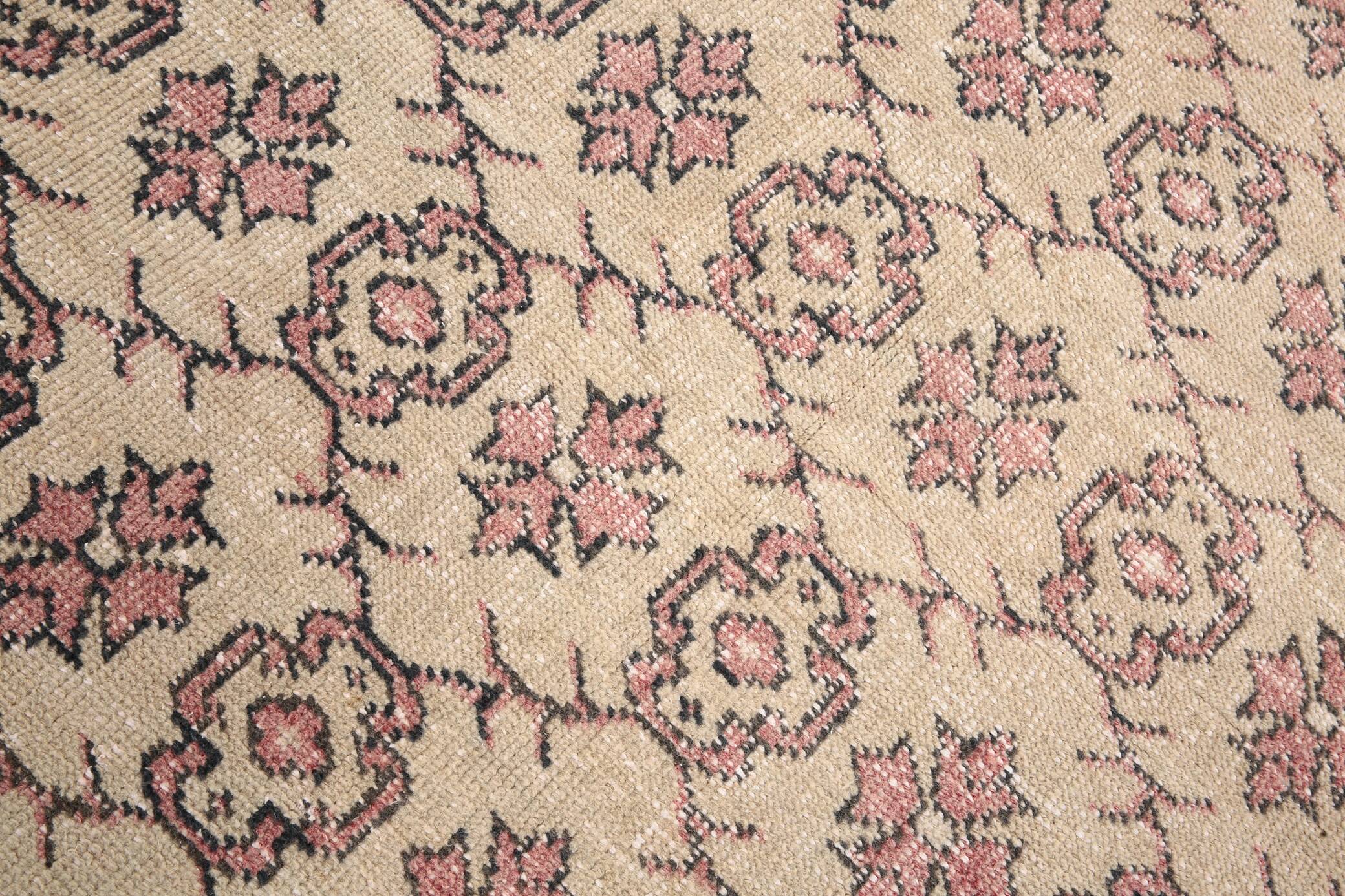 4x7 Rug For Living Room Soft Pastel Vintage Rug, 117x213Cm SK 3456