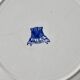 Vintage Gien earthenware flat plate with floral pattern on the border