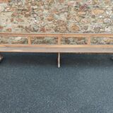 Solid oak church pew