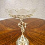 20th-Century Metal Fruit Bowl with Cherub, 1890s