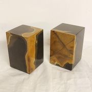 Pair of marble bookends, France, 1940s