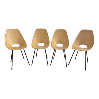 Ensemble de 4 chaises medea de vittorio nobili pour f.lii tagliabue signées