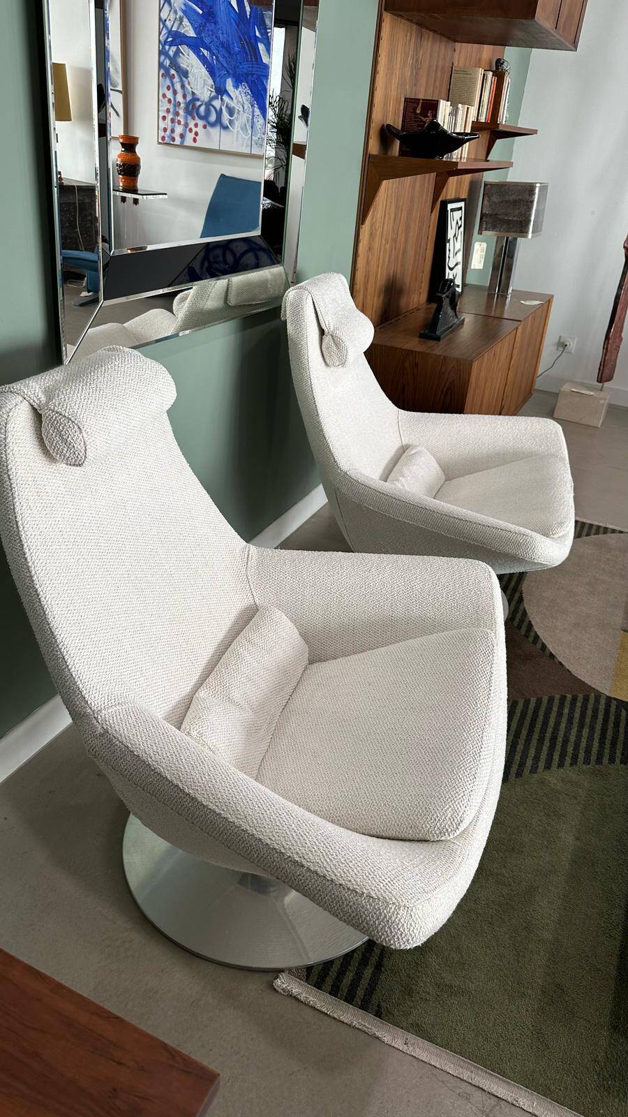 2 B&B Italia armchairs by Jeffrey Bernett