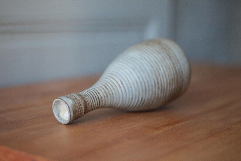 Stoneware vase signed Guy Roland Marcy, flower pot, collection, 70s