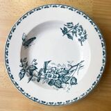 6 old iron earth soup plates from Sarreguemines