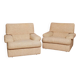 2 fauteuils minimalistes beige, 1970