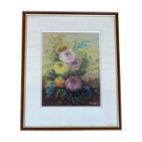 Painting old still life painting with roses Still Life XXth